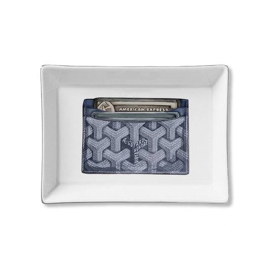Blue Wallet Ceramic Tray