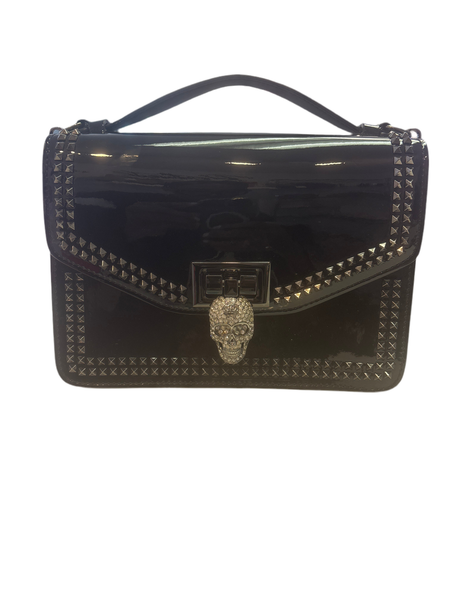 Phillip Plein Studded Patent Handbag