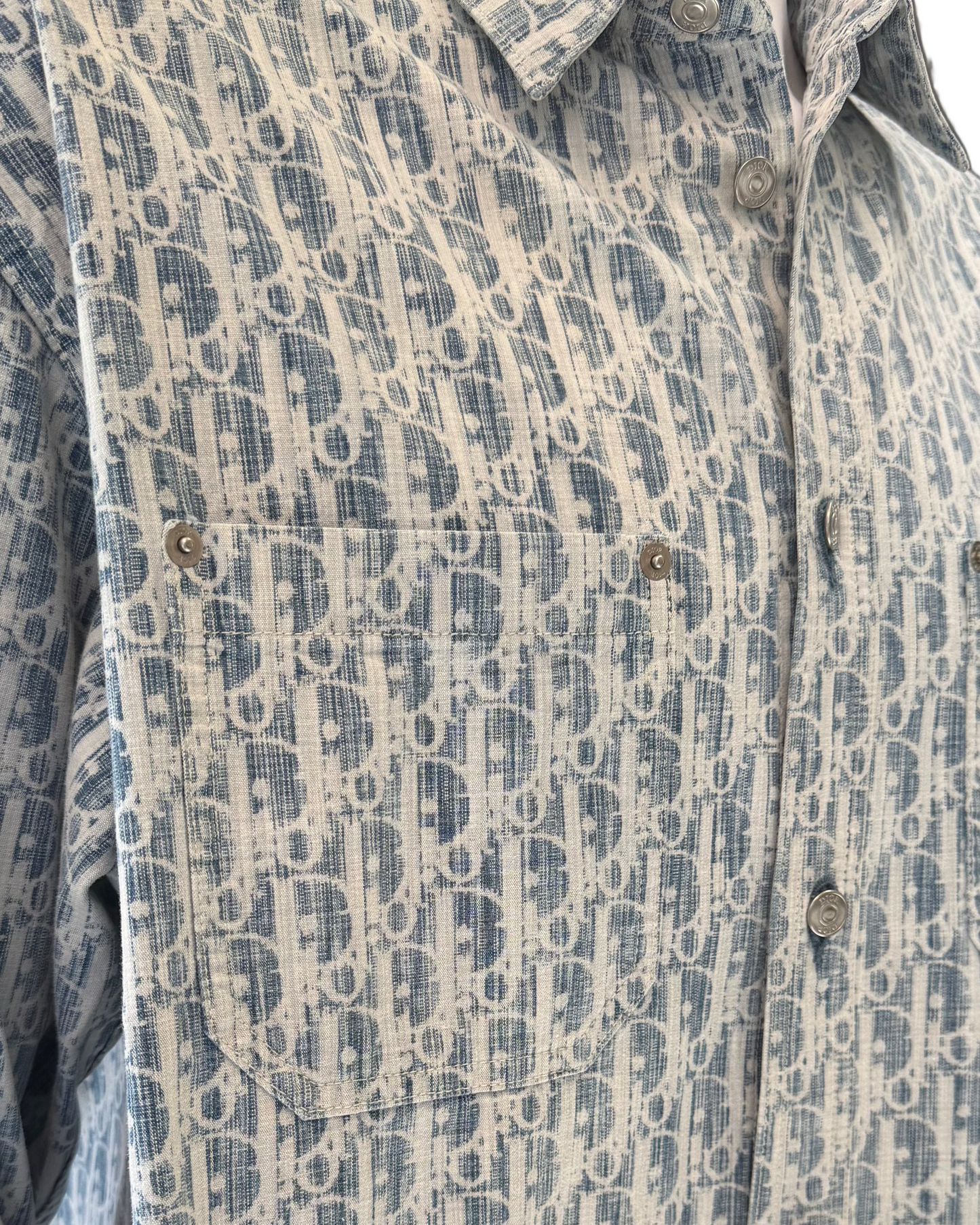 Dior Oblique Kasuri Cotton Denim Overshirt