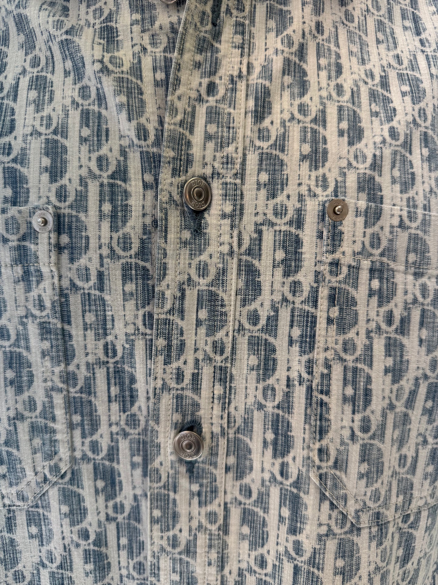 Dior Oblique Kasuri Cotton Denim Overshirt