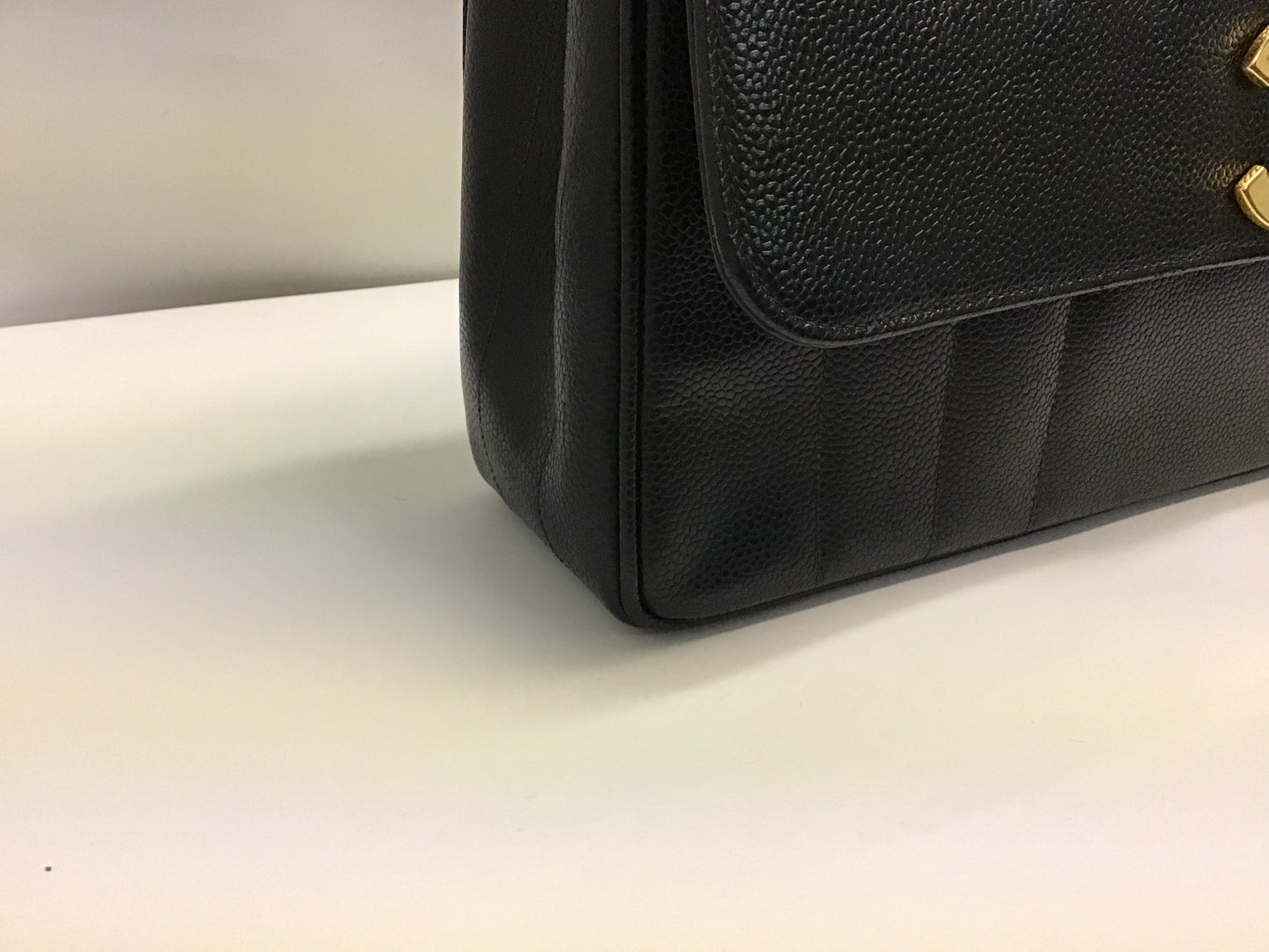 Chanel Vintage Vertical Quilt Top Handle Kelly Bag