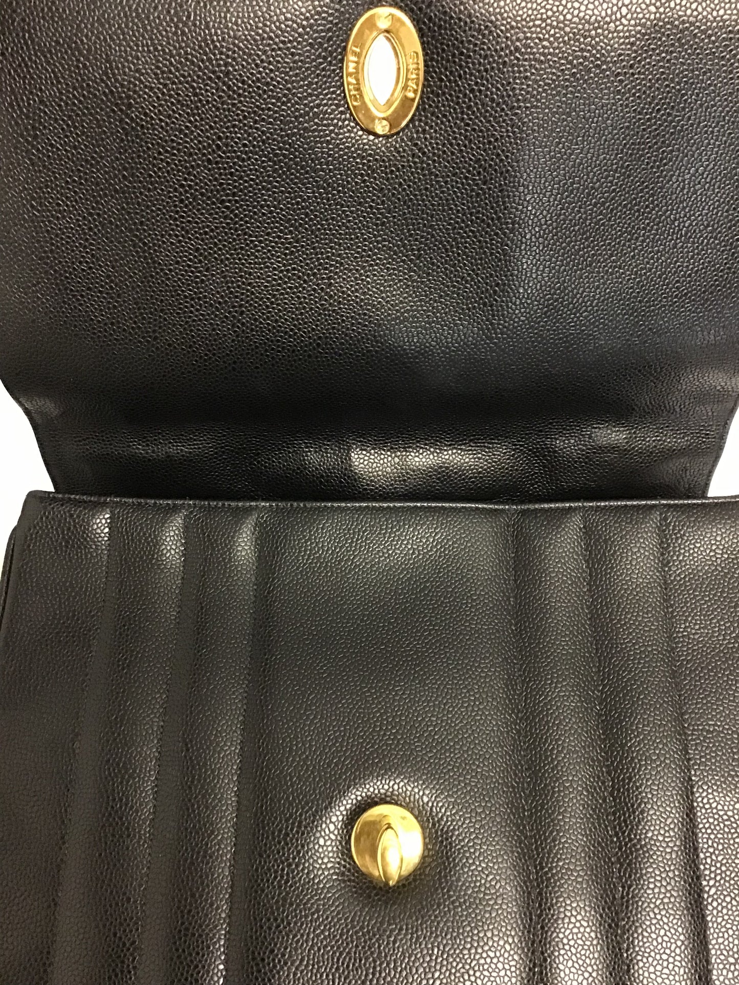 Chanel Vintage Vertical Quilt Top Handle Kelly Bag