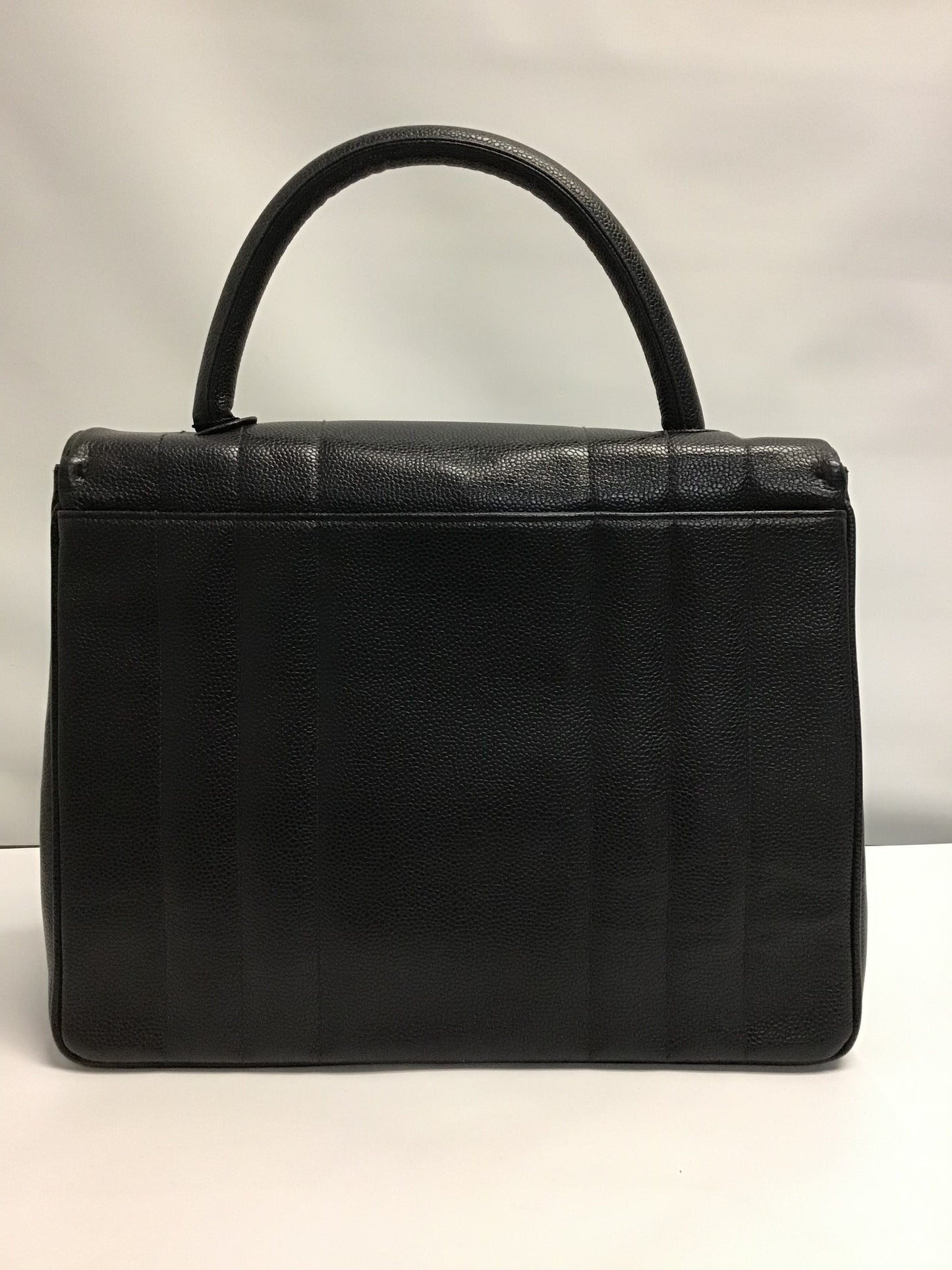 Chanel Vintage Vertical Quilt Top Handle Kelly Bag