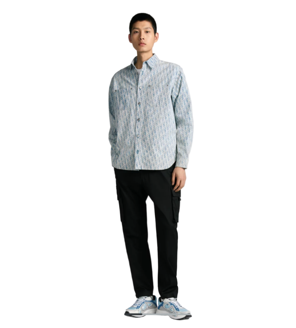 Dior Oblique Kasuri Cotton Denim Overshirt