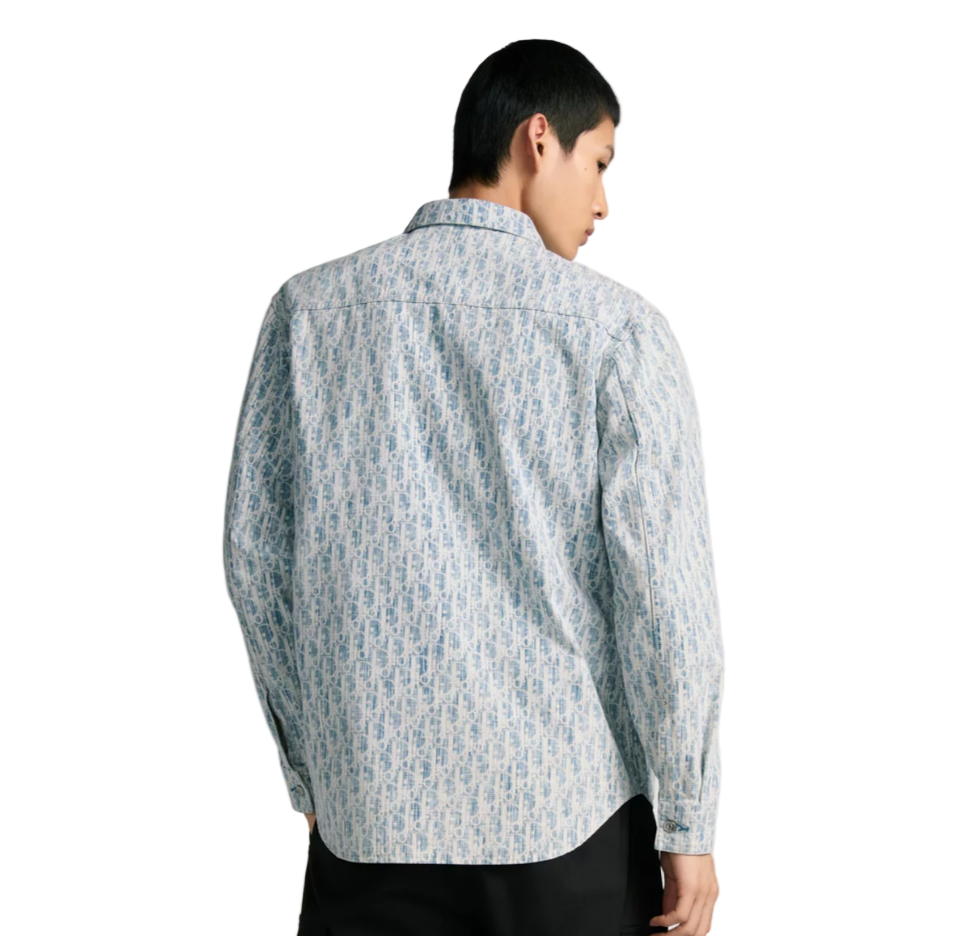 Dior Oblique Kasuri Cotton Denim Overshirt
