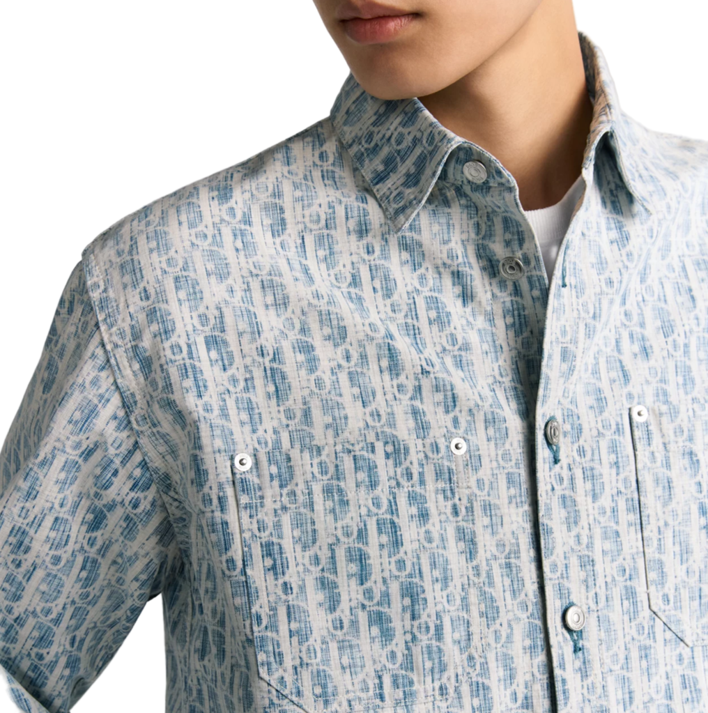 Dior Oblique Kasuri Cotton Denim Overshirt