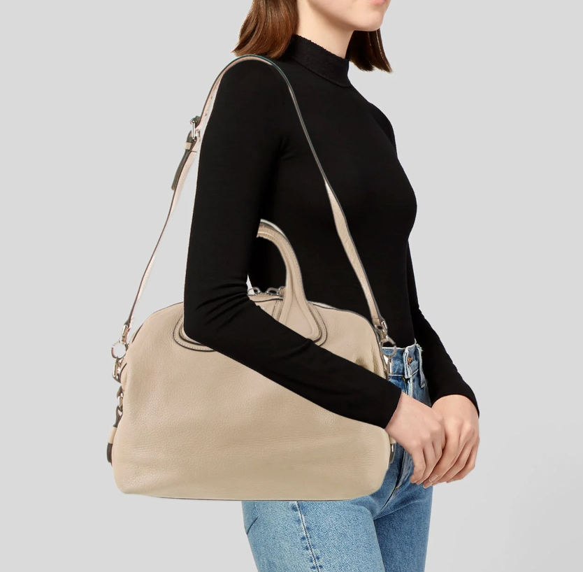 Givenchy Nightingdale Pebbled Leather Handbag