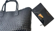 Bottega Veneta Patent Leather Intrecciato Cabat Weekender