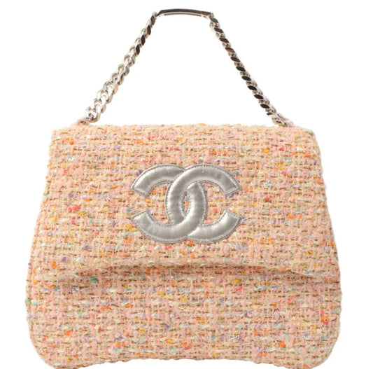 Chanel CC Flap Tweed Handle Bag