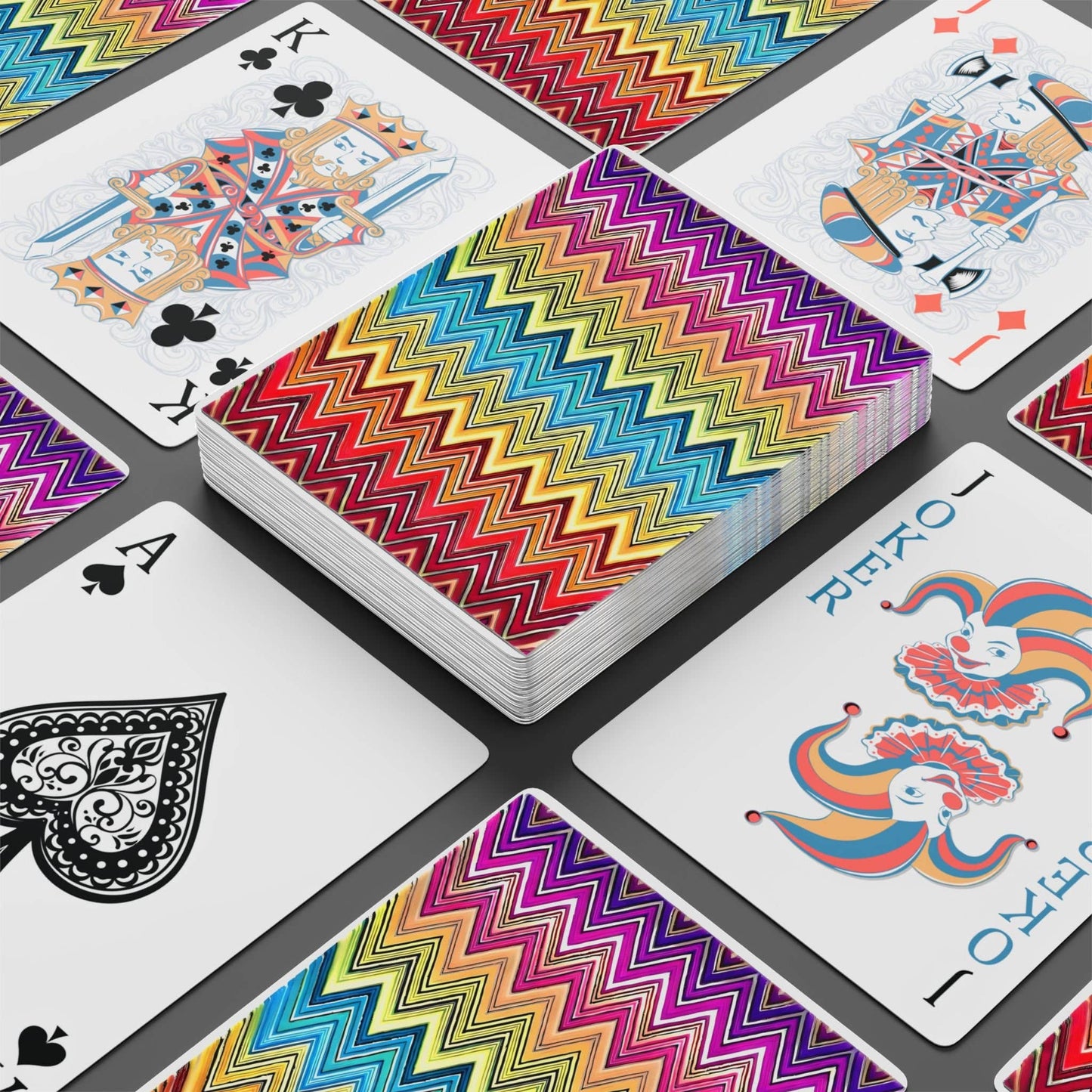 Abstract Colorful Playing Cards Deck Of Cards