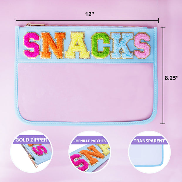 SNACKS Large Clear Pouch