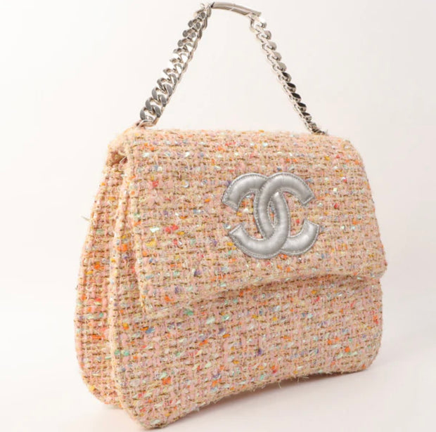 Chanel CC Flap Tweed Handle Bag