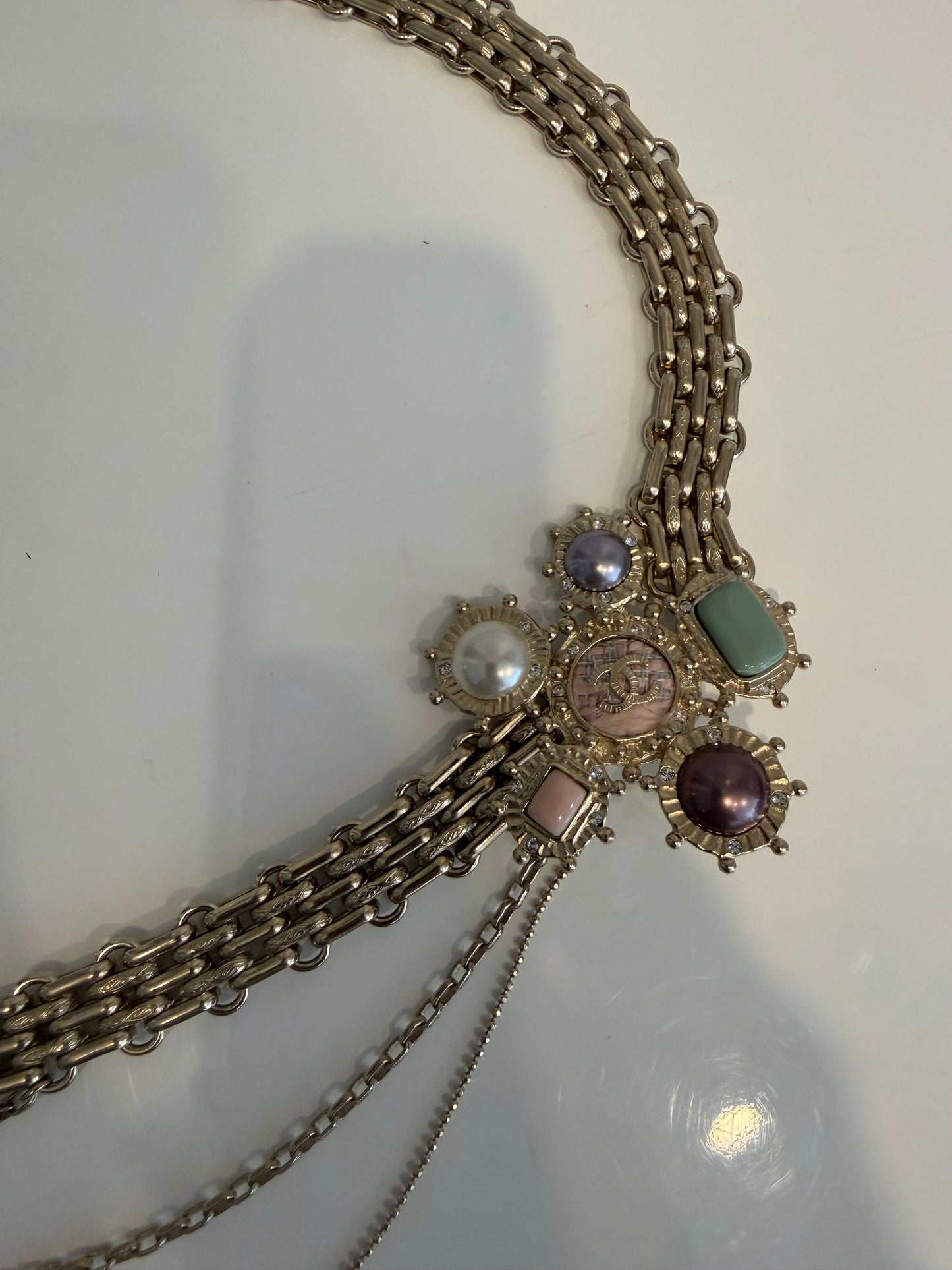 Chanel Chain Belt w/ Jeweled Buckle