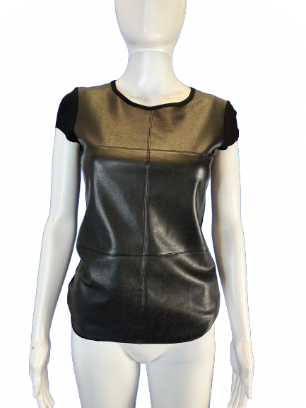 Bailey 44 Faux Leather Front Shirt