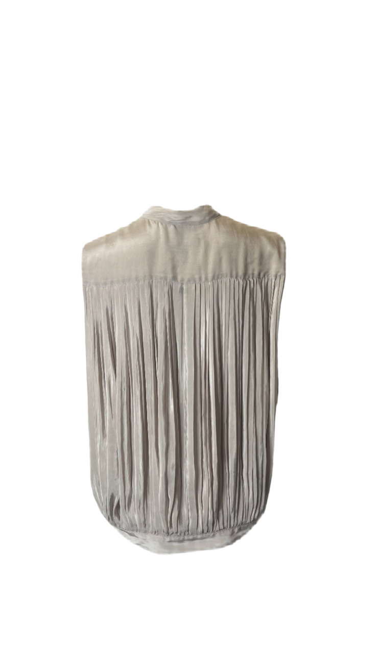 Barbara Bui Sleeveless Pleated Blouse