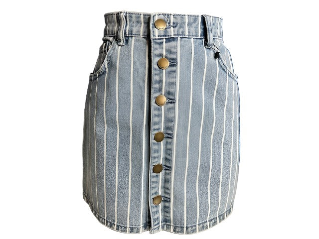 Billabong Striped Denim Skirt