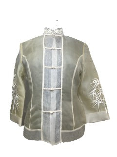 Shanghai Tang Silk Sheer Printed Top