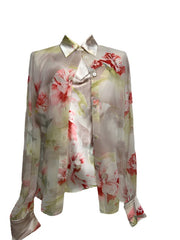 Cynthia Rose Sheer Floral Blouse