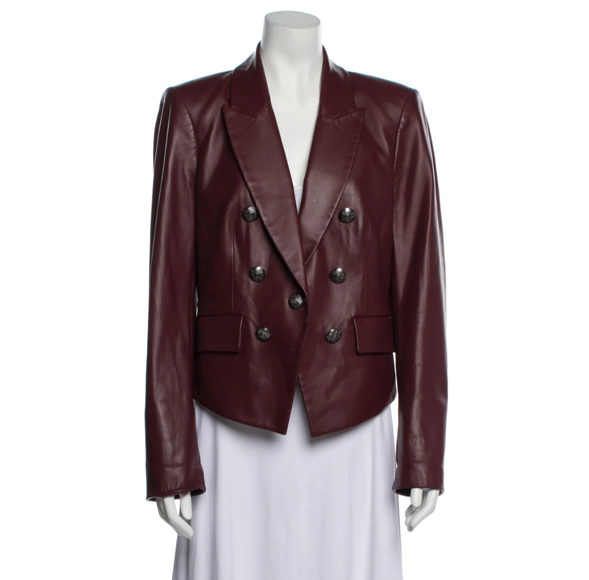 Veronica Beard Lamb Leather Blazer