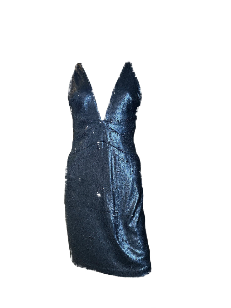 Halston Sleeveless Sequin Dress