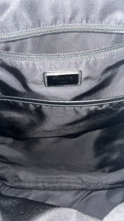 Prada Saffiano Nylon w/ Leather Trim Backpack