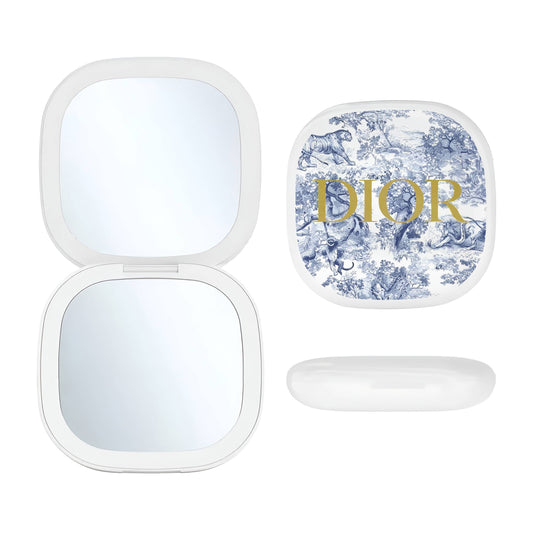 LED Compact Mirror - Blue Jungle