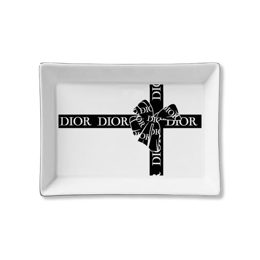 Ceramic Tray - Black Bow