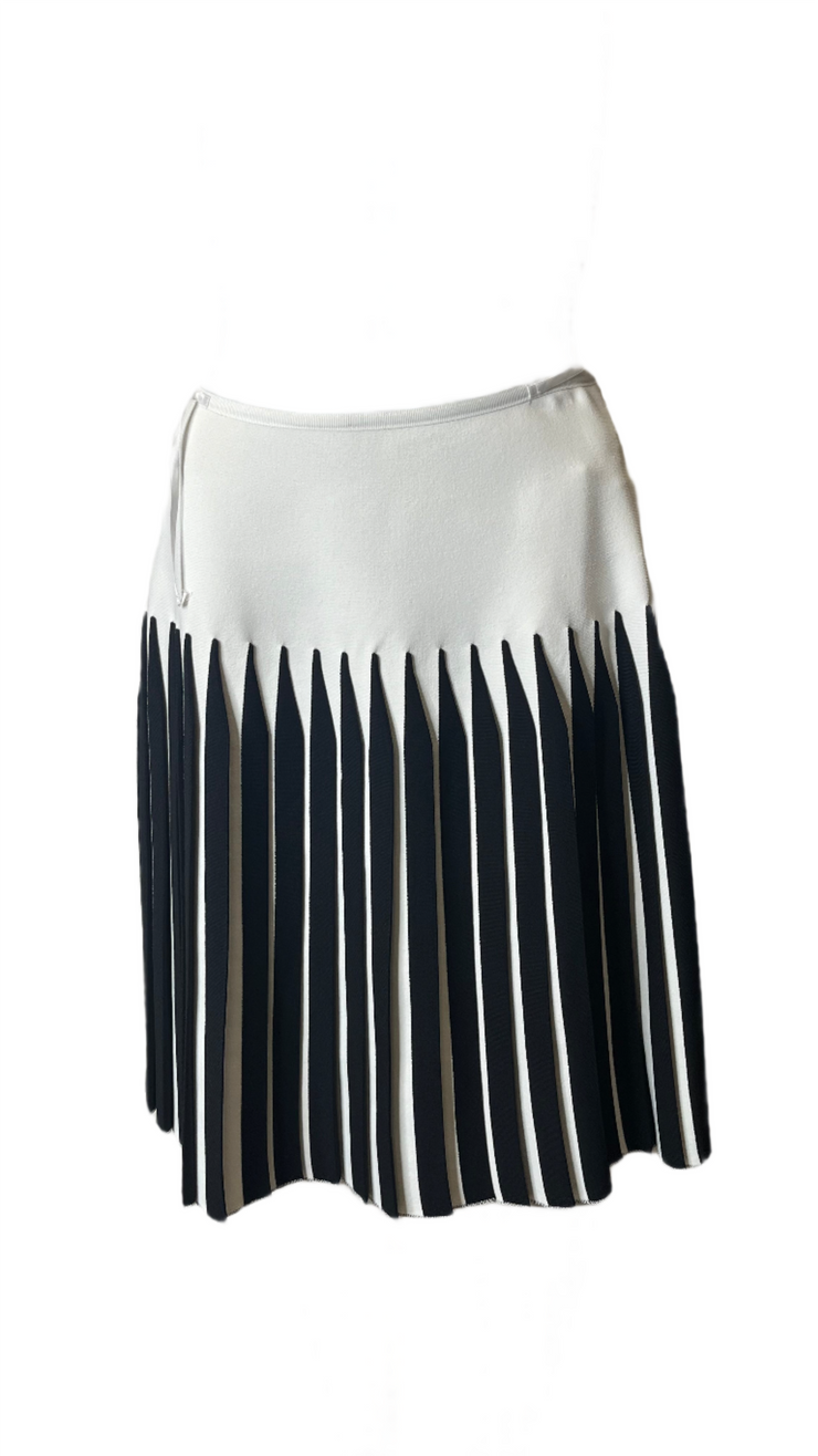 Alaia Pleated Knit Wrap Skirt